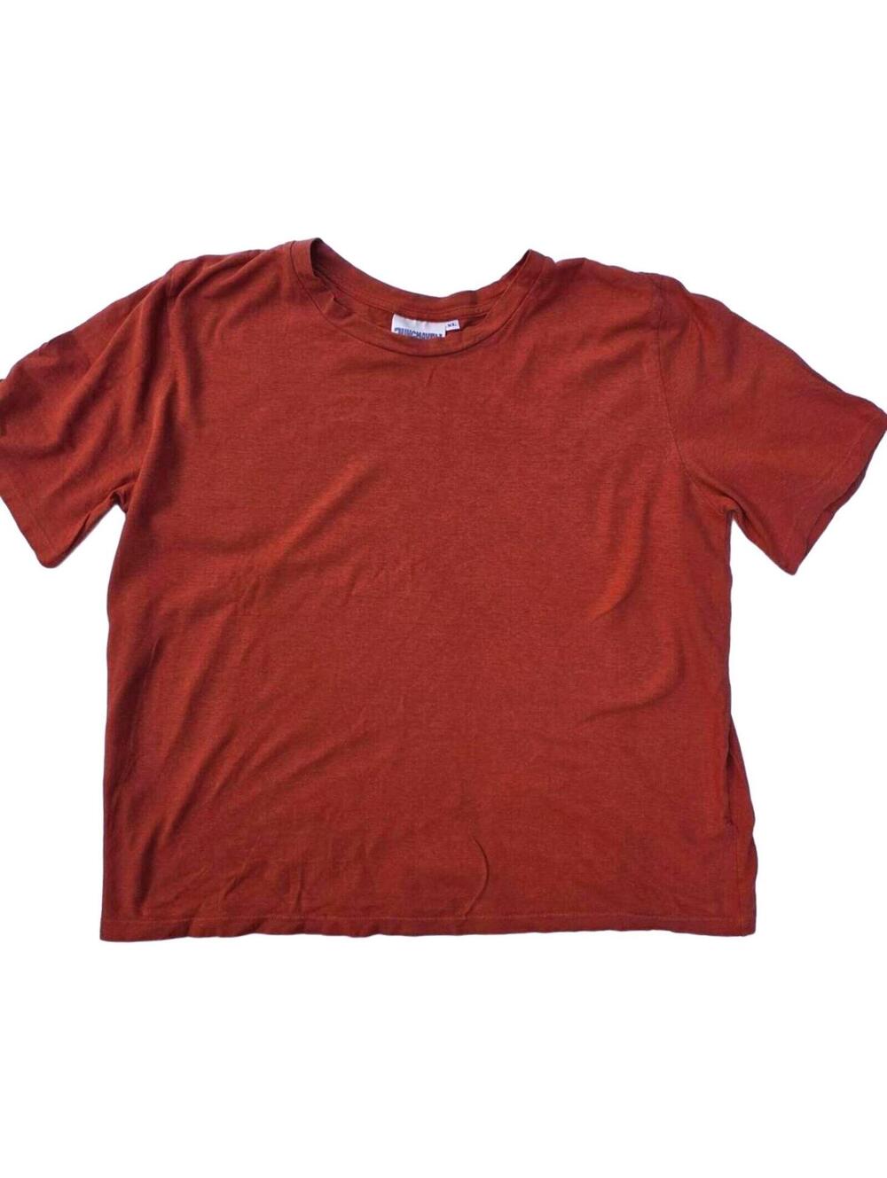 Jungmaven Boxy Burnt Orange Short Sleeve Tee XL Crew Neck Organic Cotton Hemp